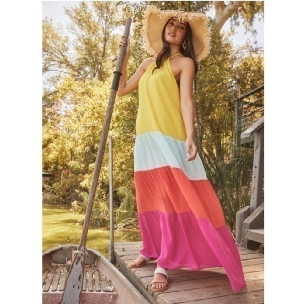 SUGARLIPS Rainbow Ray Maxi Dress